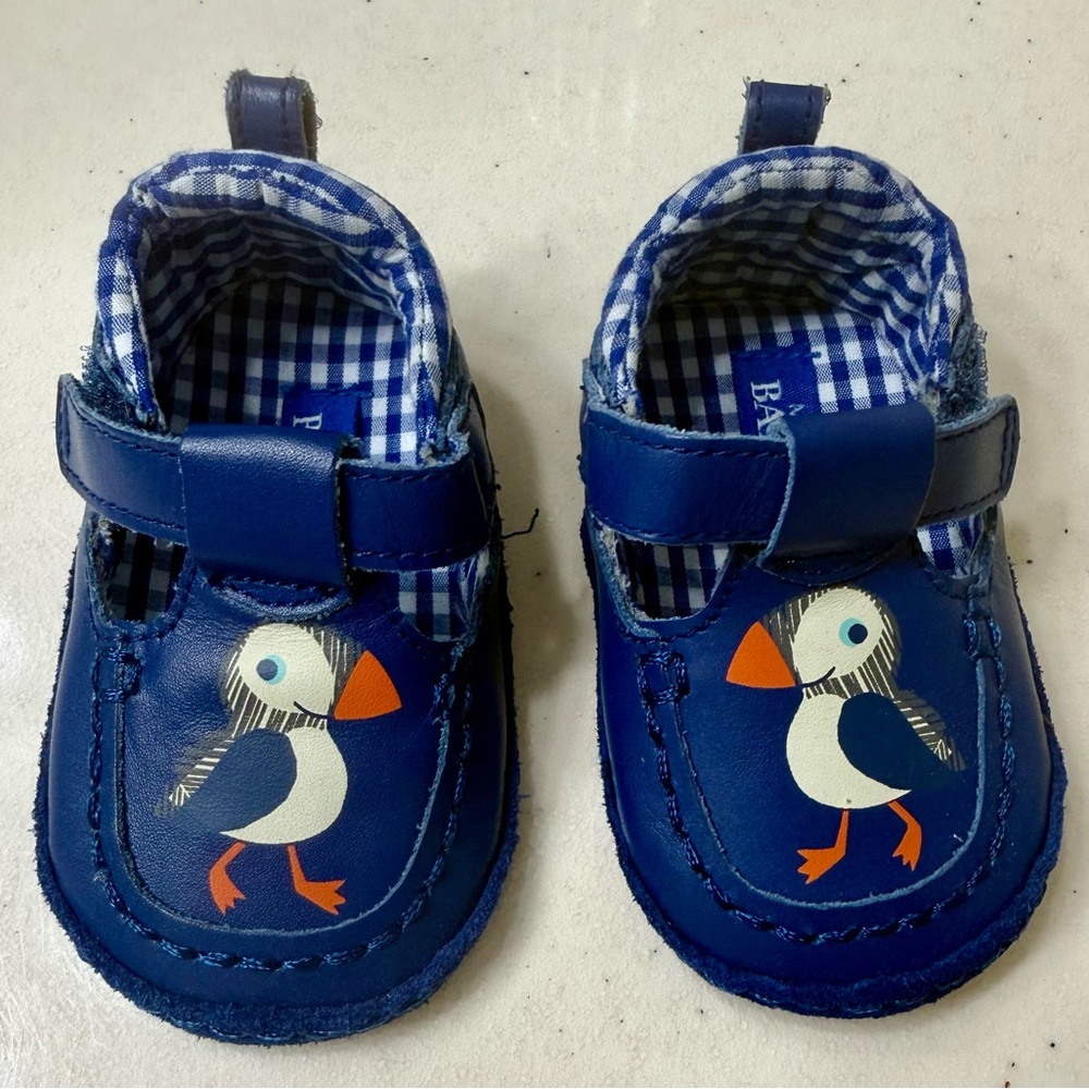 Marks & Spencer Blue Baby Shoes with Puffin Design